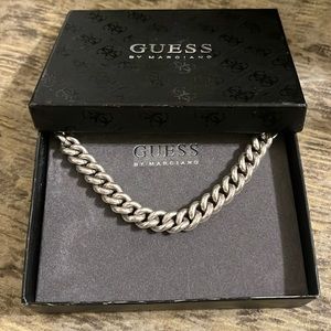 GUESS by Marciano Charm Bracelet Silvertone NEW vintage retro 2012